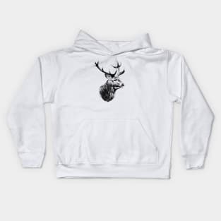 Deer portrait Kids Hoodie